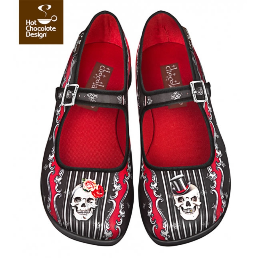 COPY - Hot Chocolate Skull Mary Janes size 41